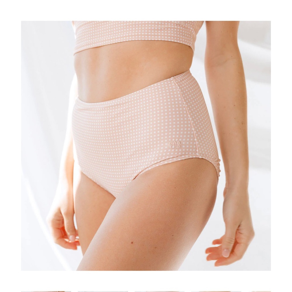 Albion fit pink checkers bikini bottoms